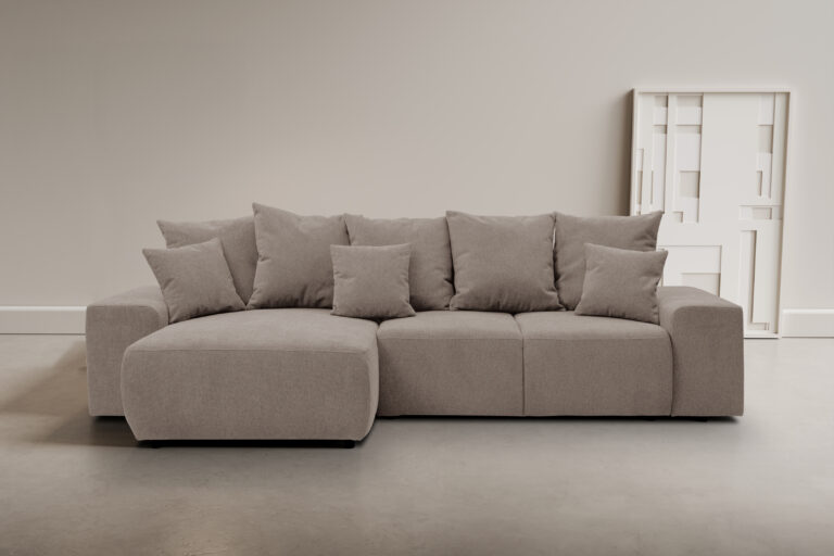 Narożnik tapicerowany Vilmax – model Degas w tkaninie boucle